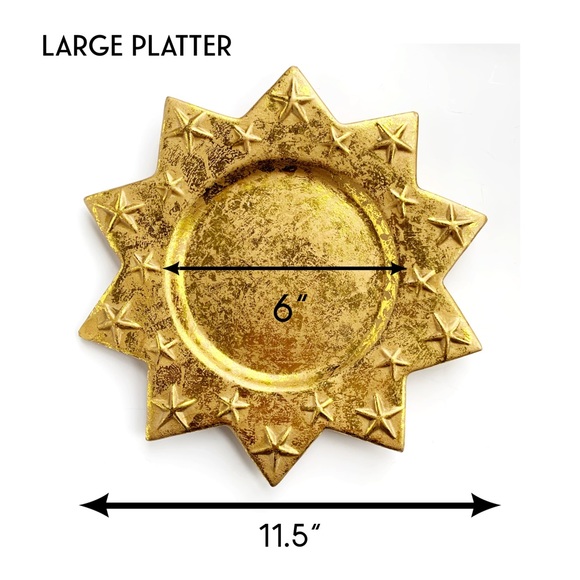 Vintage 90s Celestial Terra Cotta Candle Holders and Sun Ornament Set - Picture 6 of 9